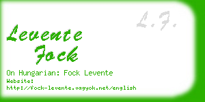 levente fock business card